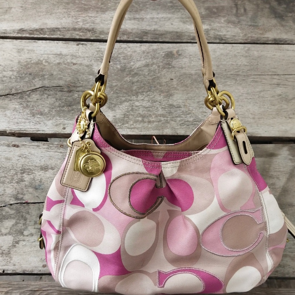 COACH MIA SIGNATURE EMBROIDERED SCARF PRINT Bag
